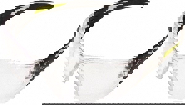 Safety Glass: Scratch-Resistant, Polycarbonate, Clear Lenses, Full-Framed, UV Protection